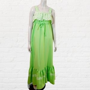 Vintage Green Maxi Dress